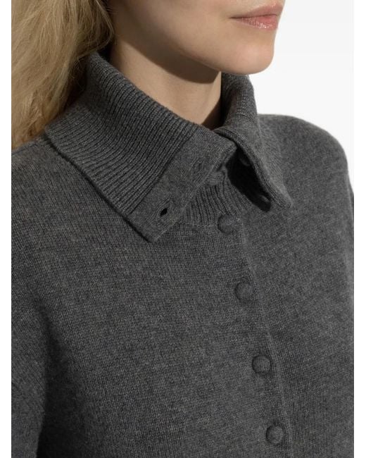Lisa Yang Gray Denie Button-Up Cardigan