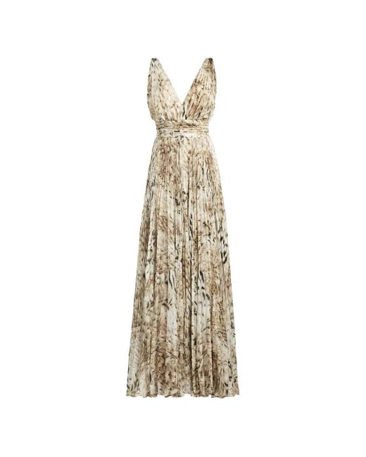 Roberto Cavalli Metallic Printed Maxi Dress