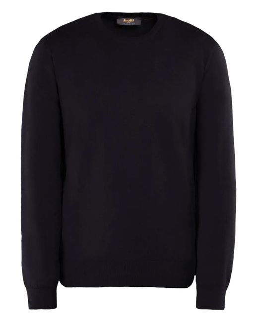 Moorer Blue Orvieto-Si5 Cotton Crew Neck Sweater for men