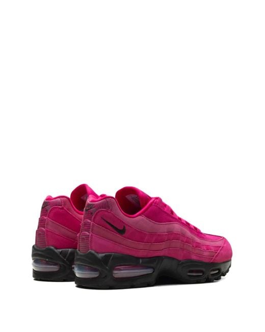 Nike Pink Air Max 95 Suede Sneakers for men