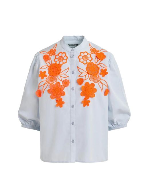 Essentiel Antwerp Gray "Jorja" Applique Flower Shirt