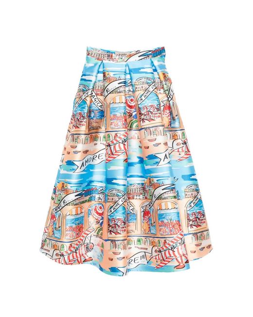 ALESSANDRO ENRIQUEZ White Pleated Mid Skirt