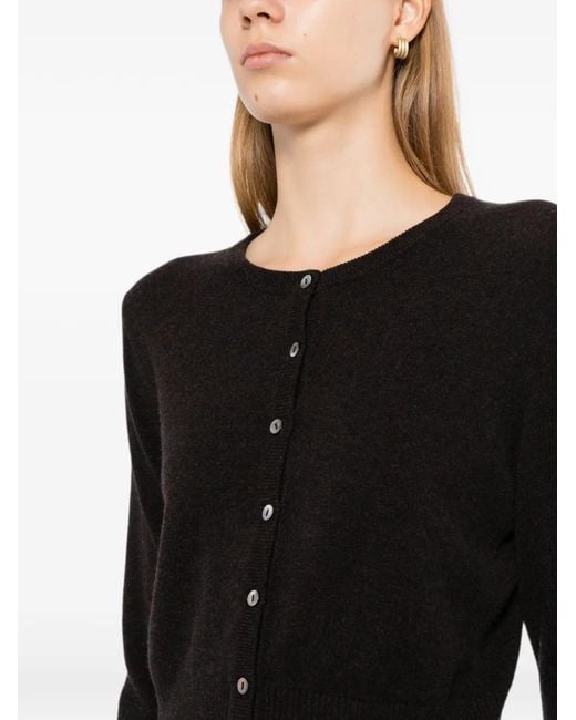 N.Peal Cashmere Black Ivy Cardigan