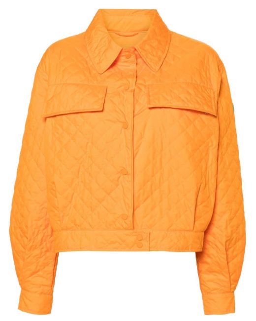 Save The Duck Orange Lana Logo-appliqué Jacket