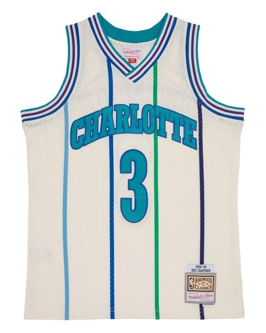Top sin mangas Hornets 1988 Rex Chapman de x NBA Mitchell & Ness de hombre de color Blue