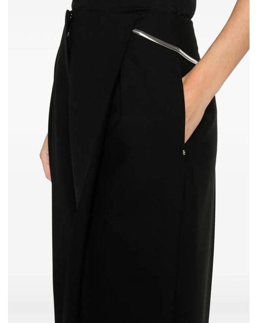 Sportmax Black Pleated-Front Trousers
