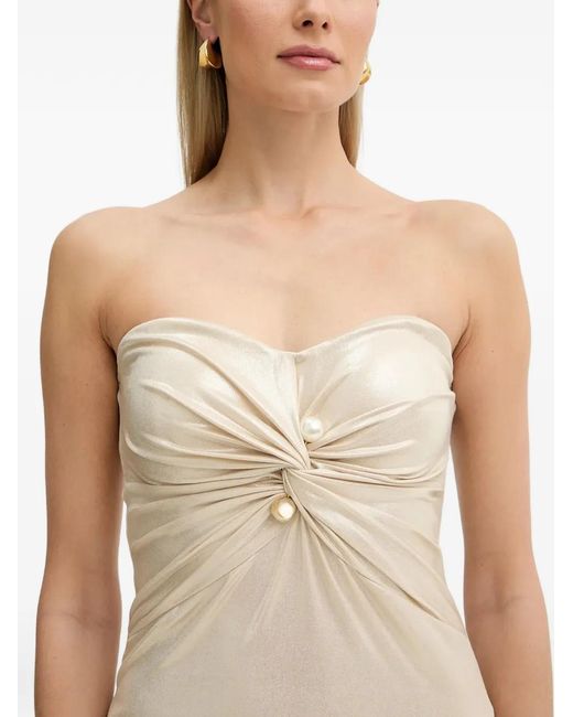 Fracomina Natural Kleid Mit Knotendetail