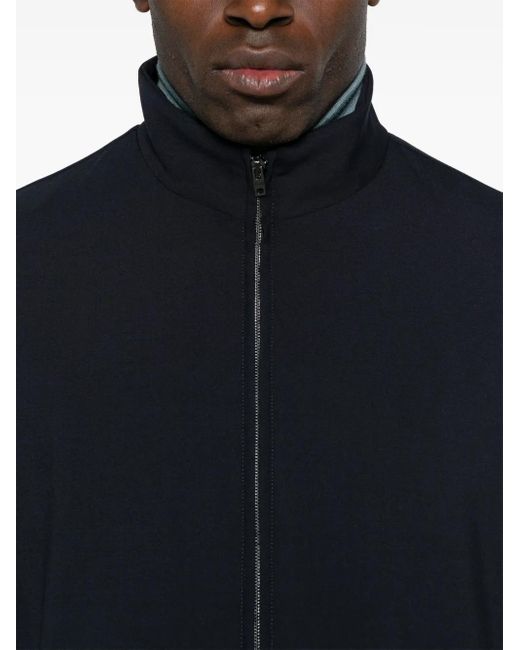 Herno Blue Logo-Plaque Jacket for men