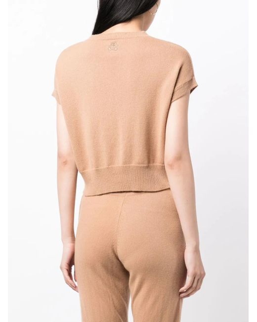 Teddy Cashmere Genova クロップド カシミアベスト White