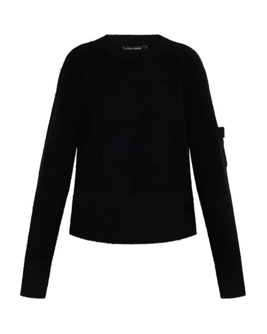 Canada Goose Black Ribbed-Hem Sweater