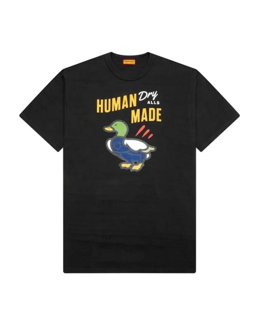 Human Made Black Duck-Heart T-Shirt for men