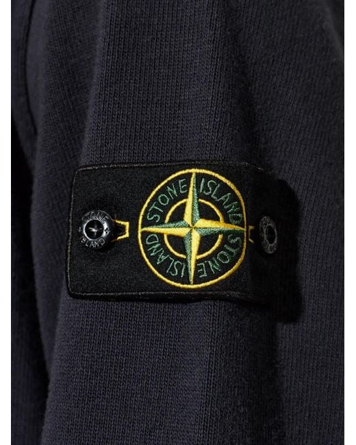 Stone Island Blue Logo-Patch Sweater for men