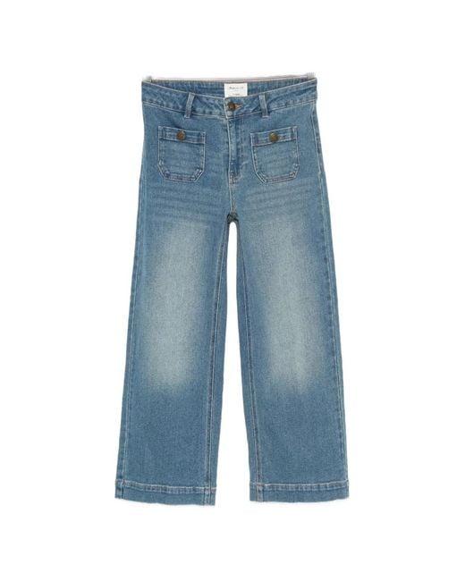 MAISON 123 Blue Mae Cropped Jeans