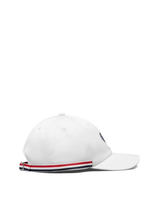 Thom Browne White Embroidery Cap for men