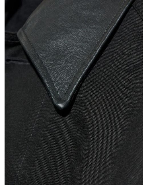 Studio Nicholson Black Dover Long-Sleeve Overshirt for men