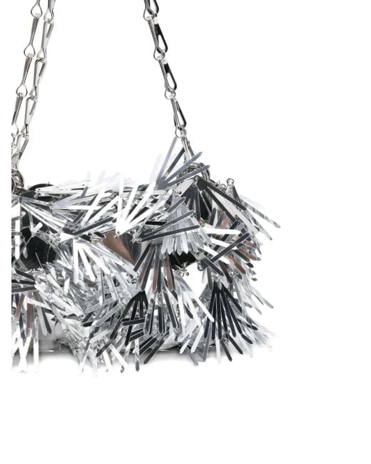 Rabanne スパンコール ショルダーバッグ White
