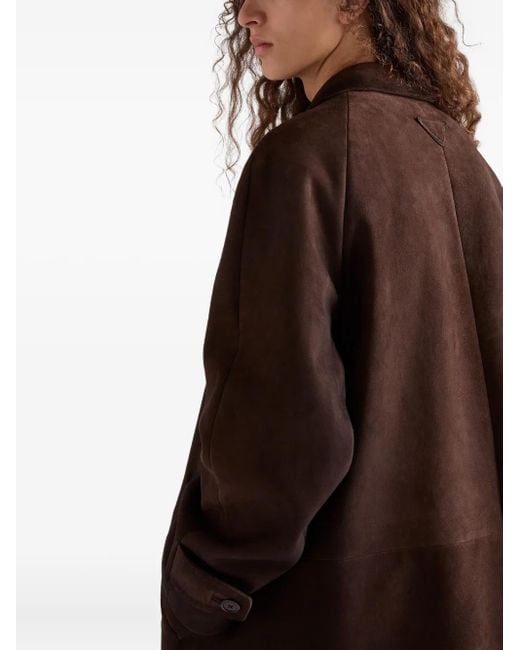 Prada Brown Suede Coat for men