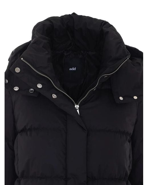 Add Blue Quilted Hooded Ped Coat