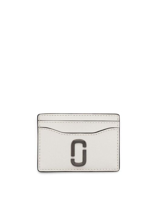 Marc Jacobs White Logo-plaque Leather Cardholder