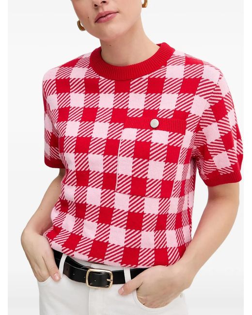 Barbour Red Haut Esther À Carreaux Vichy
