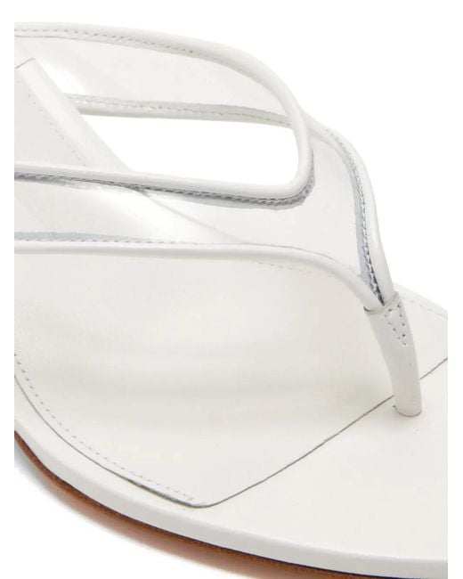 Veronica Beard White Clea Wedge Sandals
