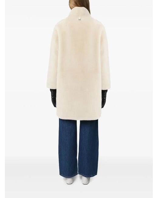 Pelliccia Sintetica A Collo Alto di Apparis in White