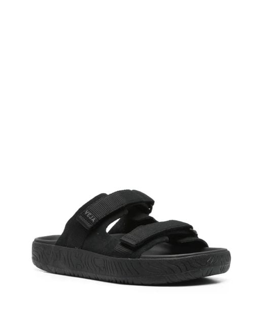 Veja Black Arpoador Double-Strap Suede Sandals
