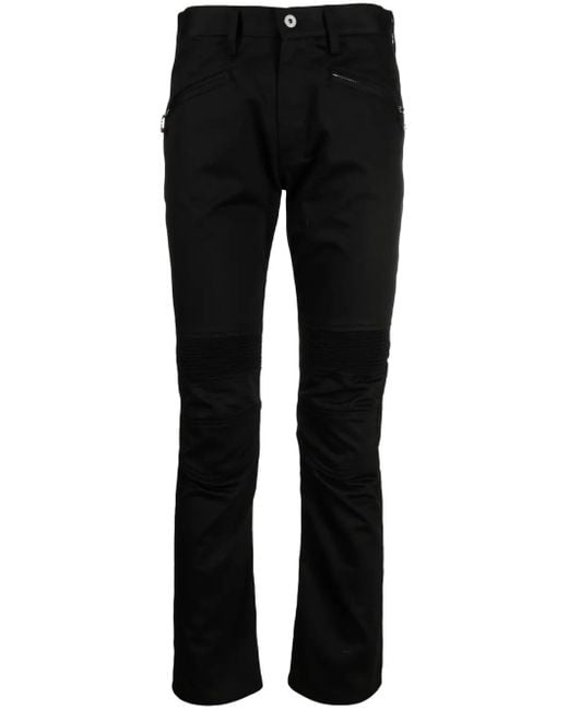 Junya Watanabe Black Panel-Detail Cropped Skinny Trousers for men
