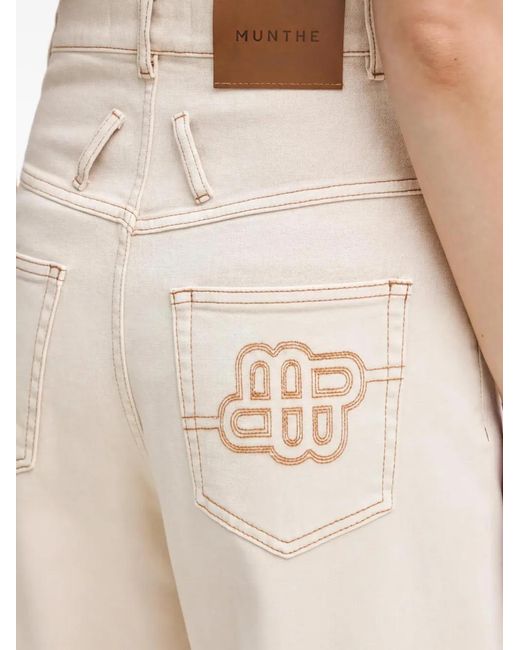 Munthe White Rosh Wide-Leg Jeans