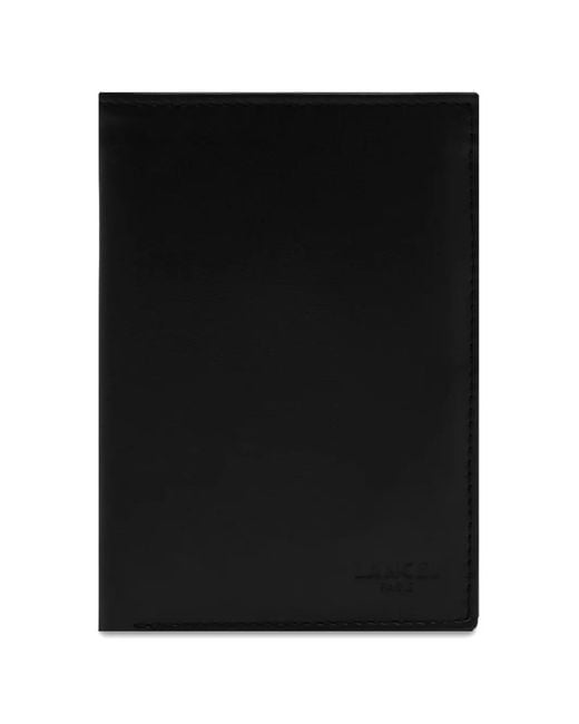 Lancel Black Leon Smooth Leather Wallet for men
