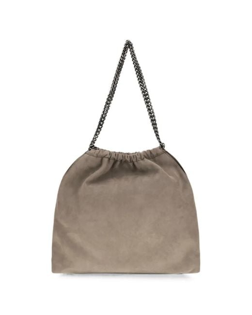Stella McCartney Natural Falabella Medium Drawstring Alter Suede Bag