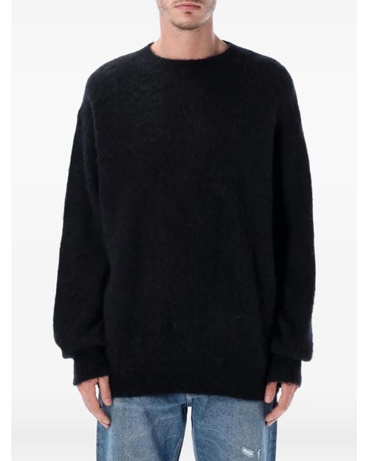 ROLD SKOV Black Round Neck Sweater for men