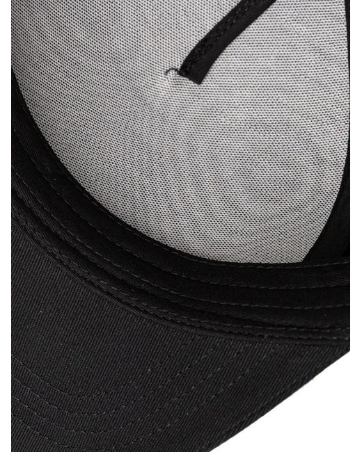 Karl Lagerfeld Black Logo-Lettering Curved-Peak Cap for men