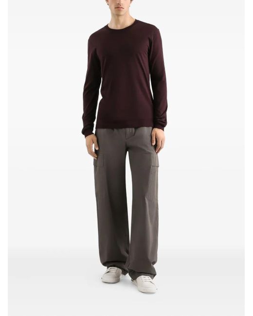 Dolce & Gabbana Purple Cotton T-Shirt for men