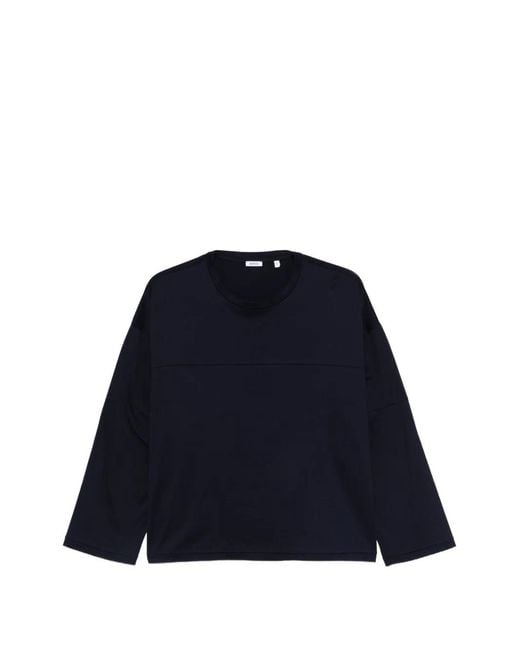 Aspesi Blue Crew Neck Long-Sleeve Top