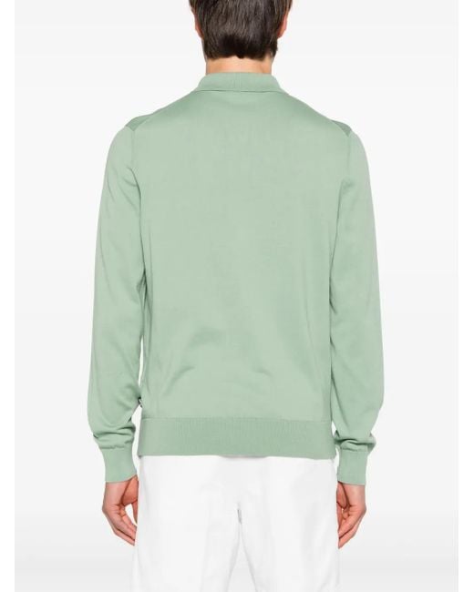 Boss Green Long-Sleeve Cotton Polo Shirt for men