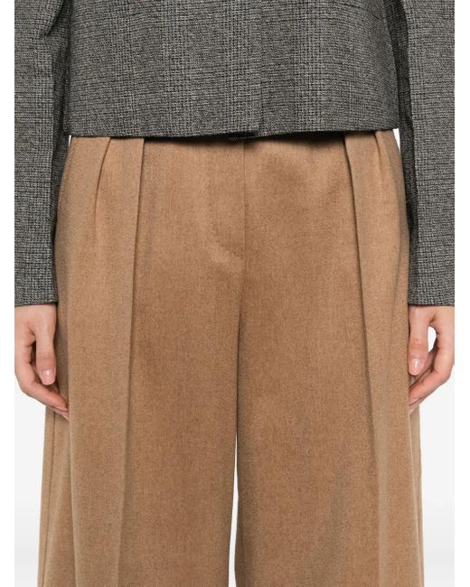Max Mara Natural Ori Wide-Leg Trousers