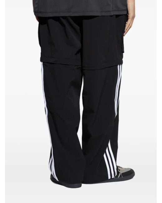 Adidas Blue Logo-Print Trousers for men