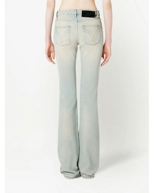 AMI Blue Low-Rise Bootcut Jeans