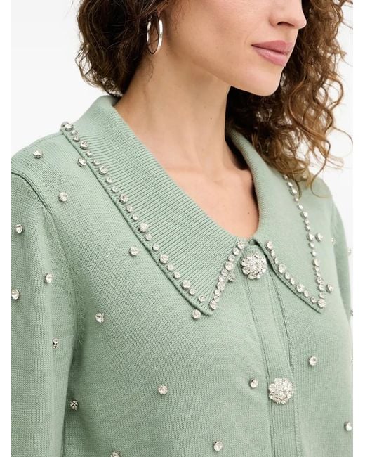 Cardigan Con Decorazione Sul Colletto di Silvian Heach in Green