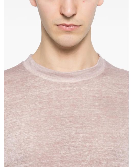 Avant Toi Pink Short-Sleeve Crew-Neck T-Shirt for men