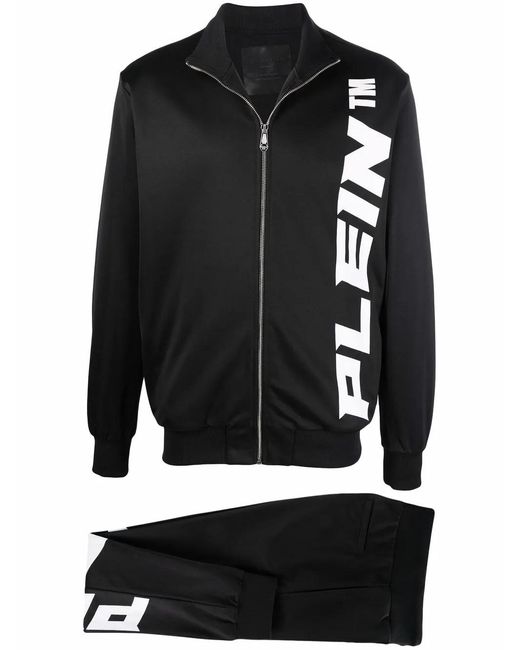 Philipp Plein Black Logo-print Tracksuit Set for men