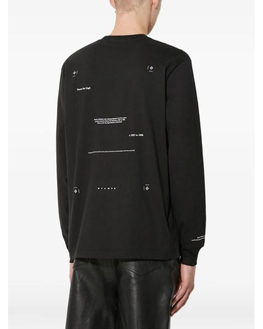 Stampd Black Skull-Print Long-Sleeve T-Shirt for men