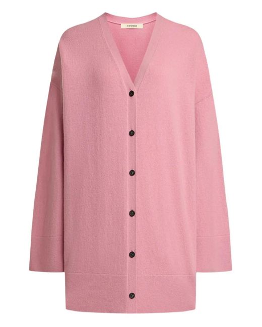 12 STOREEZ Pink Button-Detail Cardigan