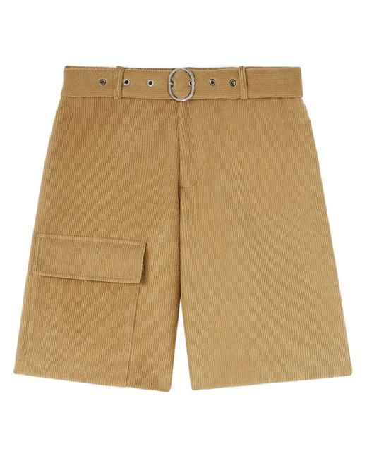Jil Sander Cargo-Shorts aus Cord mit Gürtel in Natural für Herren