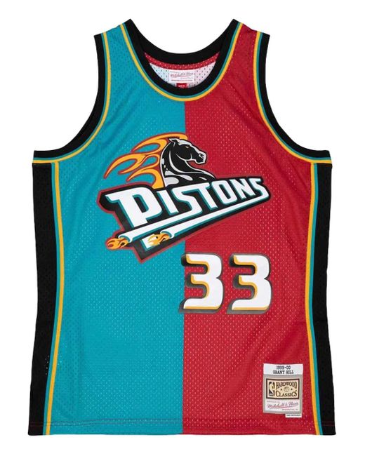 Mitchell & Ness Red Grant Hill Nba Detroit Pistons 1999 Swingman Tank Top for men