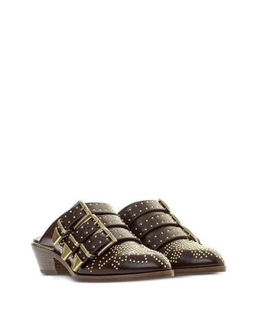 Chloé Brown Susan Studded Sandals