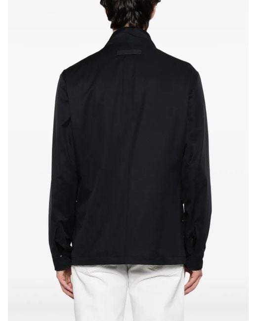 Zegna Blue Water-Repellent Jacket for men