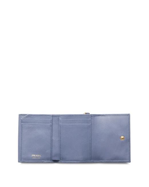 Prada Blue Small Leather Wallet