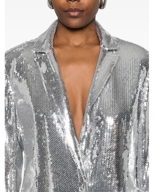 Patrizia Pepe スパンコール ジャケット Gray